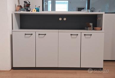 Mobile da ufficio 4 ante con ponte