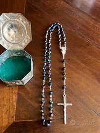 Antica collana rosario con scatolina