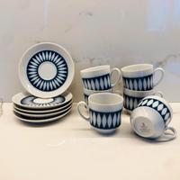 Tazzine ceramica te blu Winterling 1960 germania