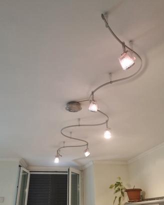 lampadario led/alogeno orientabile e sagomabile
