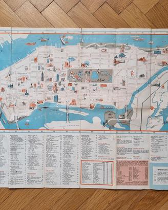 Mappa Turistica Vintage New York