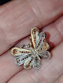 spilla vintage punzonata