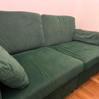 Divano Homcom in velluto verde