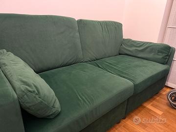 Divano Homcom in velluto verde