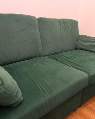 Divano Homcom in velluto verde