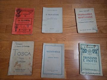 6 libretti d' opera antichi
