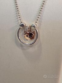 COLLANA DODO ORO ARGENTO GATTO