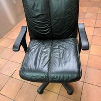 Poltrona da ufficio in vera pelle