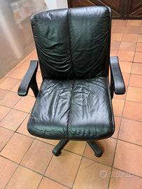 Poltrona da ufficio in vera pelle