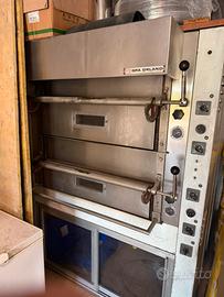 Forno a piani per pizza e pane con cella