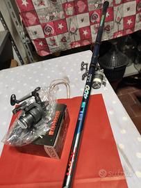 canna da pesca più 2 mulinelli Trabucco