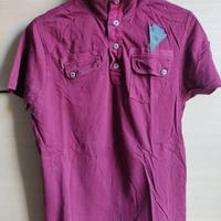 polo granata con colletto modellabile 