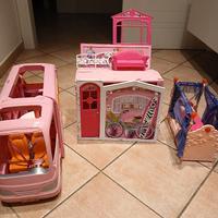 set barbie casa, camper e letto 