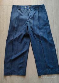 PANTALONI DENIM UNISEX CON PINCES COLORE DENIM  