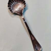Grande cucchiaio vintage conchiglia argento 800 
