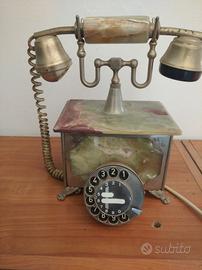 telefono in onice ed ottone 