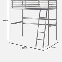 Letto soppalco singolo SVARTA Ikea