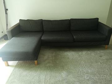 Divano ikea con chaise longue grigio