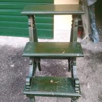 Scaletta 3 gradini in mogano smaltato 