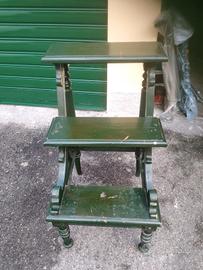 Scaletta 3 gradini in mogano smaltato 