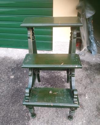 Scaletta 3 gradini in mogano smaltato 