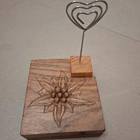 Portafoto o portamemo artigianale in noce