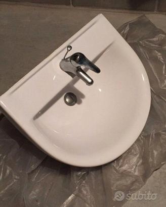 Lavandino Bagno Bianco+ Miscelatore IDEAL STANDARD