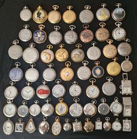 LOTTO DI 60 OROLOGI DA TASCA TASCHINO POCKET WATCH