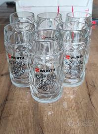 Set 6 boccali da birra Wurth -Made in Italy  0,50