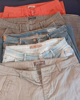 Stock pantaloni bermuda 1 euro usati uomo jeans