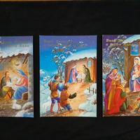 Cartoline auguri Natale vintage Natività Angeli e 