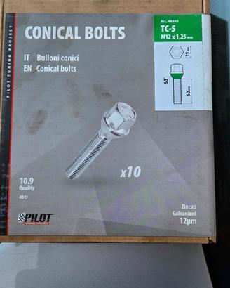 Bulloni per distanziali m12x1.25  ch19