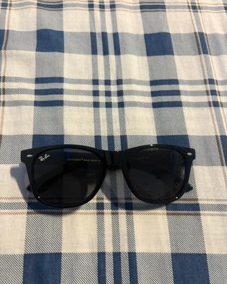 occhiali da sole rayban neri lucidi