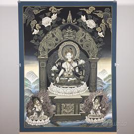 Thangka Newari Tara Bianca - Dipinto Tibetano