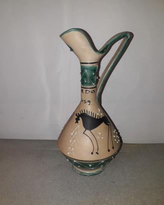 VASETTO SOUVENIR DI SIRACUSA DI TERRACOTTA DECORAT