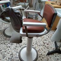 sedia da barbiere vintage originale - anni '50/'60