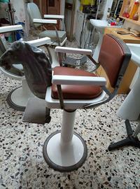 sedia da barbiere vintage originale - anni '50/'60