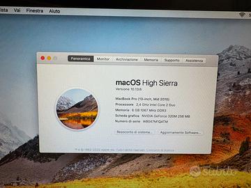 Macbook pro 13 , Mid-2010, 1 tera -SSD , 140 tratt