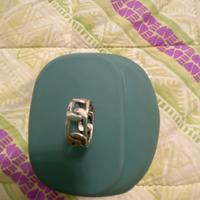 Anello catena rigido argento