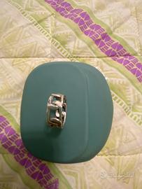 Anello catena rigido argento