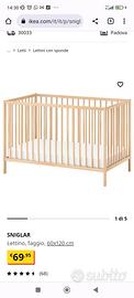 lettino ikea+ materasso 