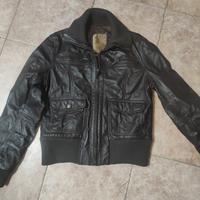 Giacca vera pelle marrone 