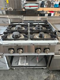 CUCINA GAS 4 FUOCHI CON GRIGLIE IN GHISA FREESTAND