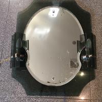 Specchio con cornice in vetro fume’ anni 70