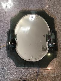 Specchio con cornice in vetro fume’ anni 70