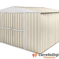 Box in Acciaio da giardino 360x345cm avorio