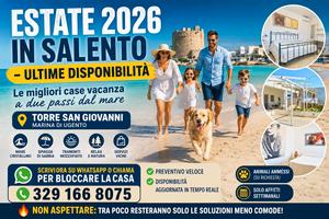 18-25 LUGLIO Villa a Torre San Giovanni 8POSTI