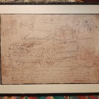 Quadro vintage modello automobile