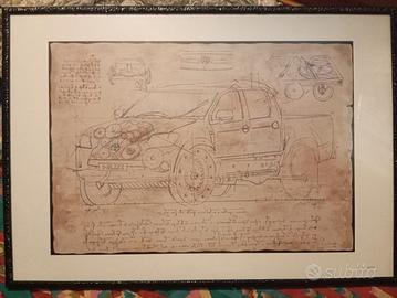 Quadro vintage modello automobile