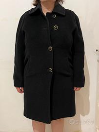 Cappotto lana donna Made in italy t. 42, nero